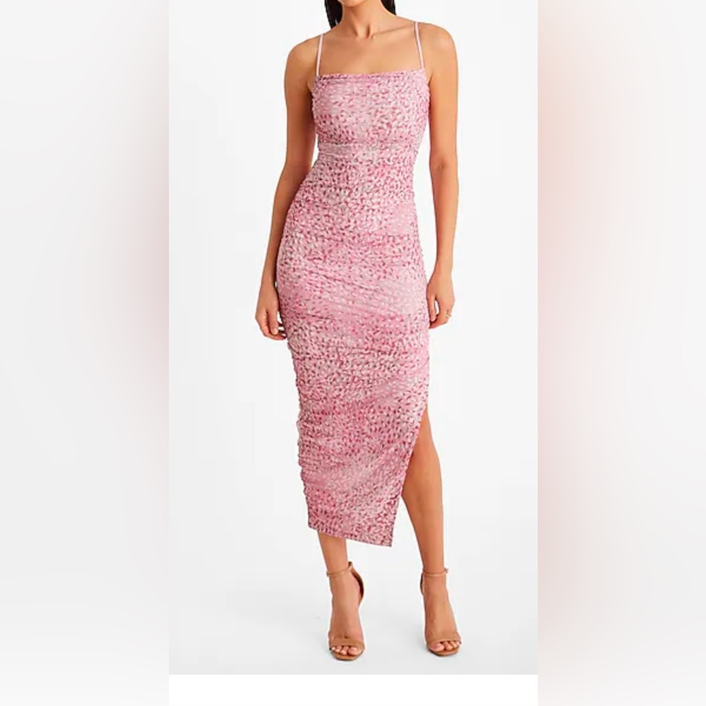 Express Blush Pink Midi Dress